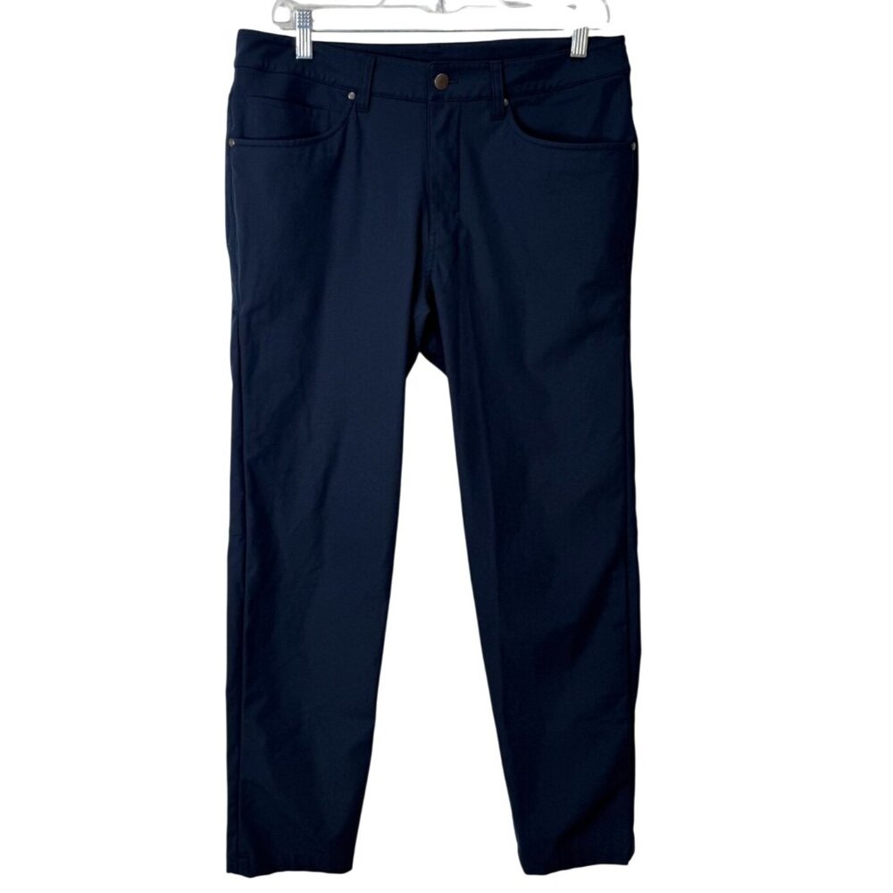 Lululemon Mens Size 31x29 ABC Pants Navy Blue Chino 5-Pocket